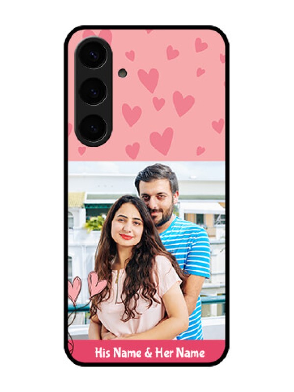 Custom Samsung Galaxy S24 Plus 5G Custom Glass Phone Case - Love Design Peach Color