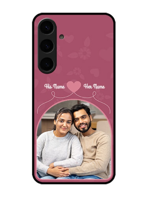 Custom Samsung Galaxy S24 Plus 5G Custom Glass Phone Case - Love Floral Design
