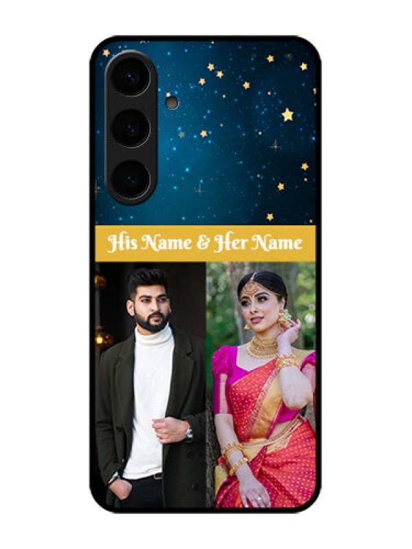 Custom Samsung Galaxy S24 Plus 5G Custom Glass Phone Case - Galaxy Stars Backdrop Design