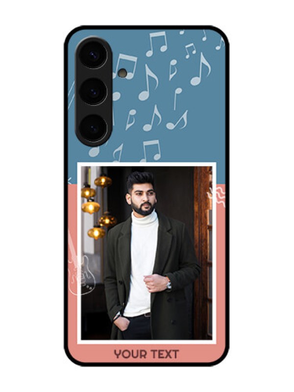Custom Samsung Galaxy S24 Plus 5G Custom Glass Phone Case - With Color Musical Note Design
