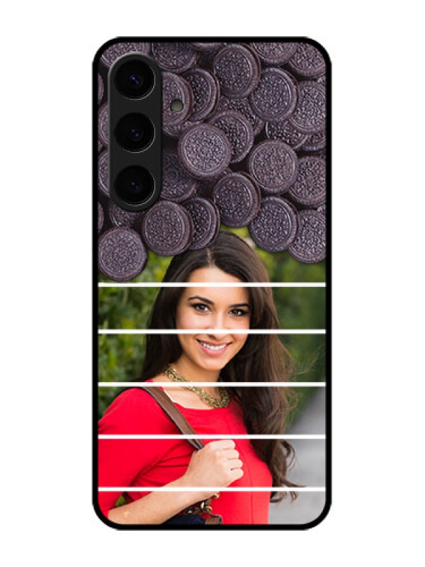 Custom Samsung Galaxy S24 Plus 5G Custom Glass Phone Case - With Oreo Biscuit Design