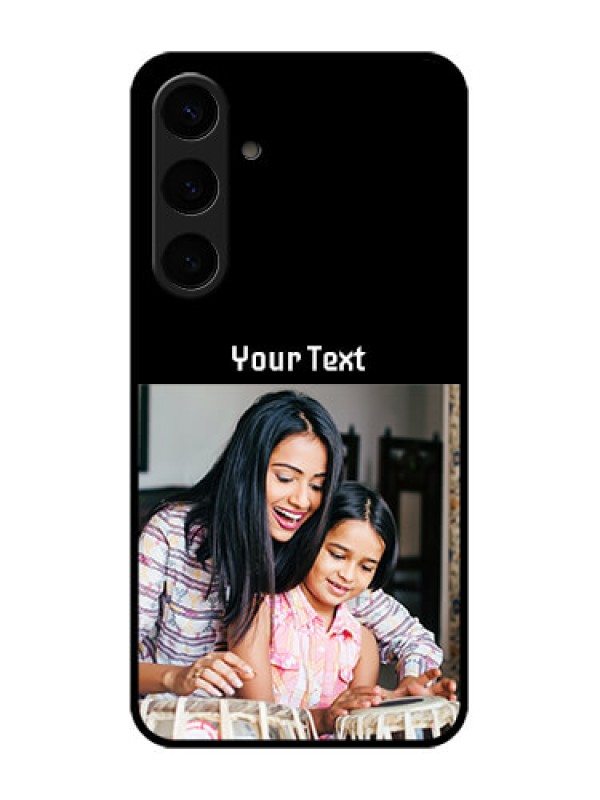 Custom Samsung Galaxy S24 Plus 5G Custom Glass Phone Case - Photo With Name Design