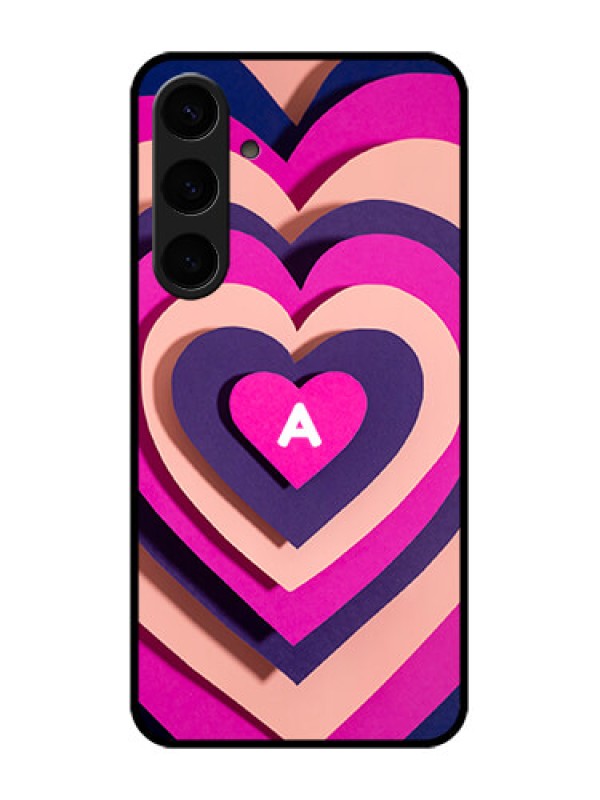 Custom Samsung Galaxy S24 Plus 5G Custom Glass Phone Case - Cute Heart Pattern Design
