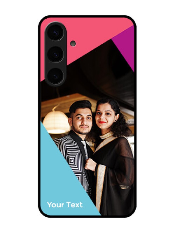 Custom Samsung Galaxy S24 Plus 5G Custom Glass Phone Case - Stacked Triple Colour Design