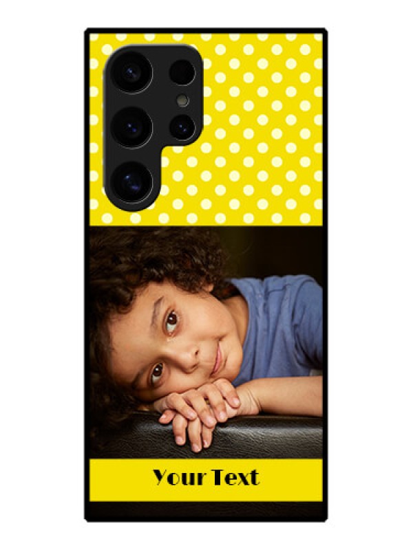 Custom Samsung Galaxy S24 Ultra 5G Custom Glass Phone Case - Bright Yellow Case Design