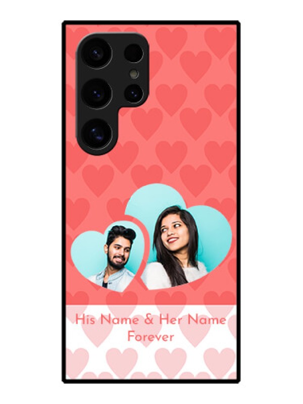 Custom Samsung Galaxy S24 Ultra 5G Custom Glass Phone Case - Couple Pic Upload Design
