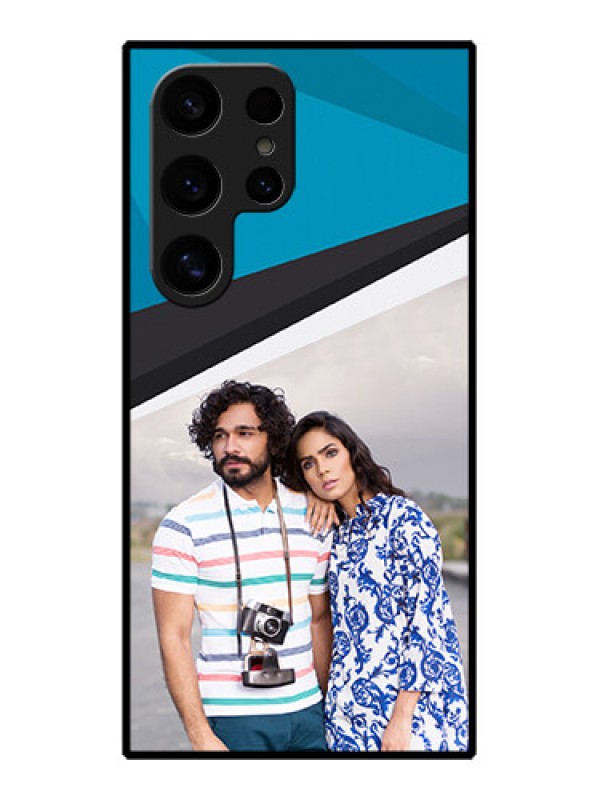 Custom Samsung Galaxy S24 Ultra 5G Custom Glass Phone Case - Simple Pattern Photo Upload Design