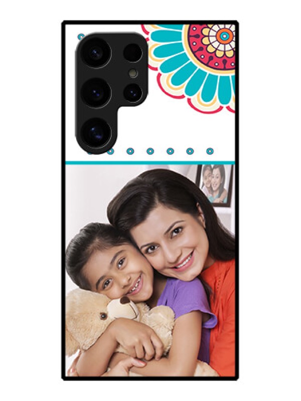Custom Samsung Galaxy S24 Ultra 5G Custom Glass Phone Case - Flower Design
