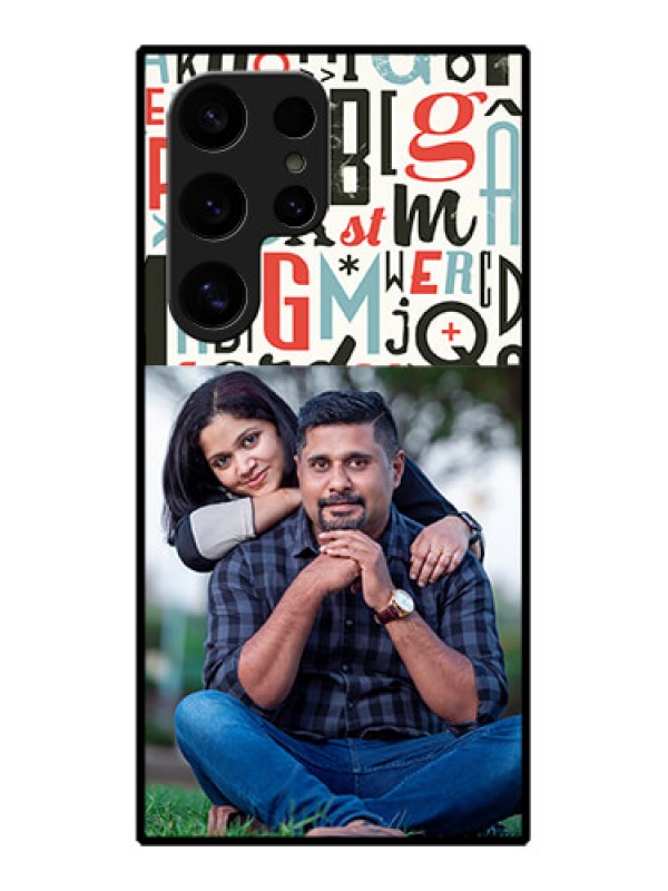 Custom Samsung Galaxy S24 Ultra 5G Custom Glass Phone Case - Alphabet Design