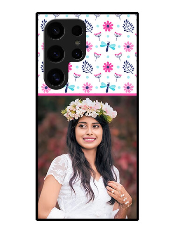 Custom Samsung Galaxy S24 Ultra 5G Custom Glass Phone Case - Colorful Flower Design