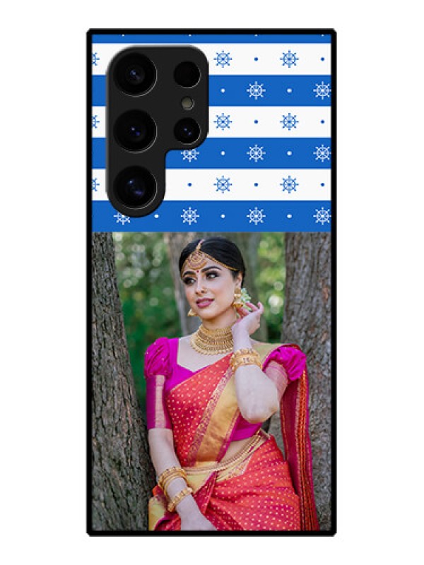 Custom Samsung Galaxy S24 Ultra 5G Custom Glass Phone Case - Snow Pattern Design