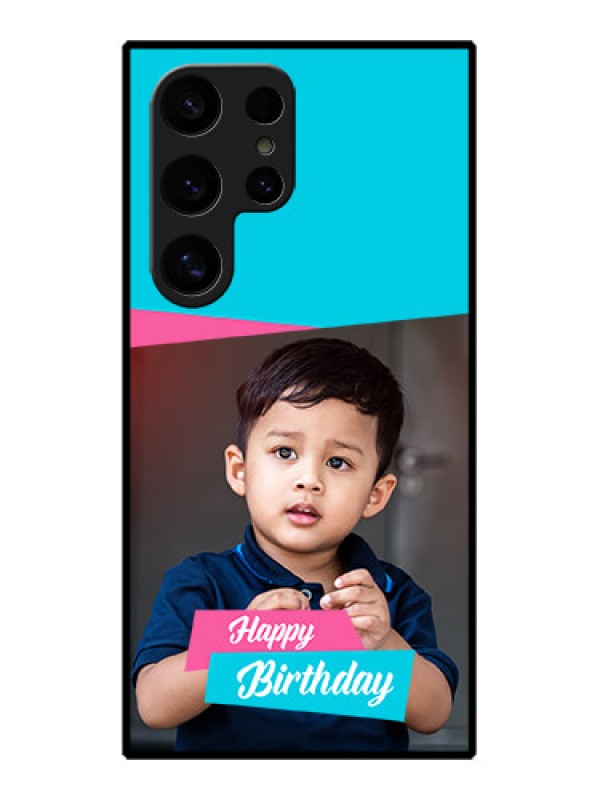 Custom Samsung Galaxy S24 Ultra 5G Custom Glass Phone Case - Image Holder With 2 Color Design