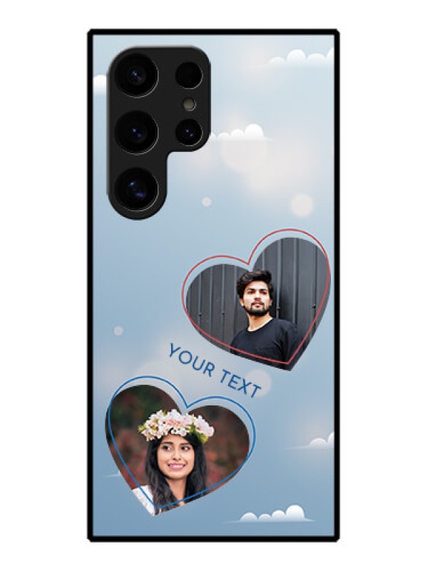 Custom Samsung Galaxy S24 Ultra 5G Custom Glass Phone Case - Blue Color Couple Design