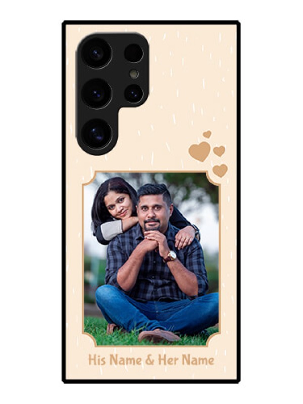 Custom Samsung Galaxy S24 Ultra 5G Custom Glass Phone Case - With Confetti Love Design