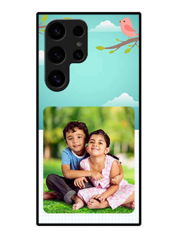 Custom Samsung Galaxy S24 Ultra 5G Custom Glass Phone Case - Doodle Love Design