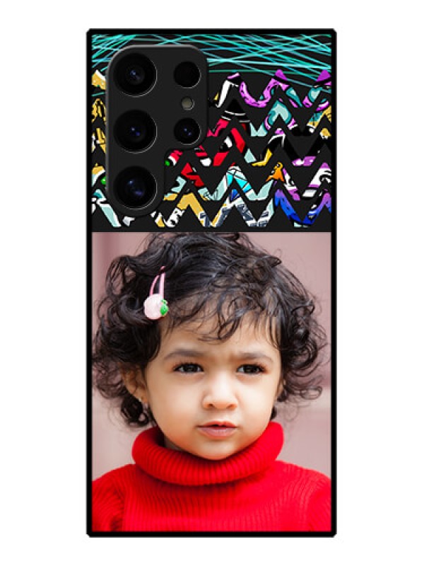 Custom Samsung Galaxy S24 Ultra 5G Custom Glass Phone Case - Neon Abstract Design