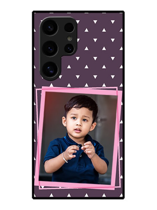Custom Samsung Galaxy S24 Ultra 5G Custom Glass Phone Case - Triangle Pattern Dotted Design