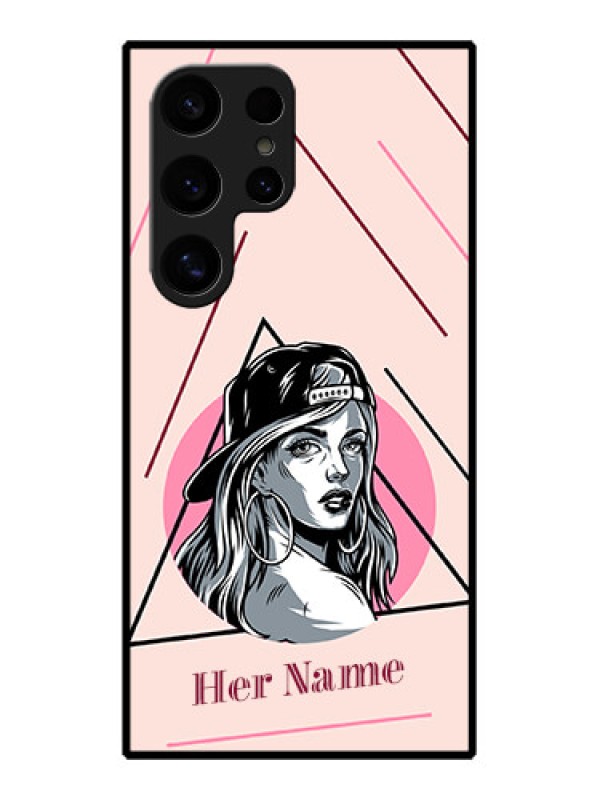 Custom Samsung Galaxy S24 Ultra 5G Custom Glass Phone Case - Rockstar Girl Design