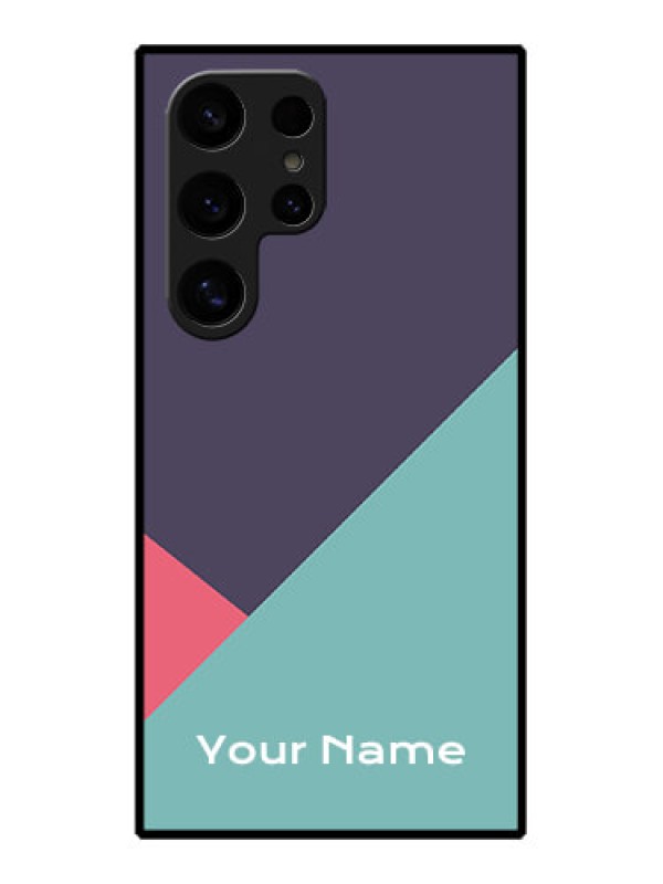 Custom Samsung Galaxy S24 Ultra 5G Custom Glass Phone Case - Tri Color Abstract Design