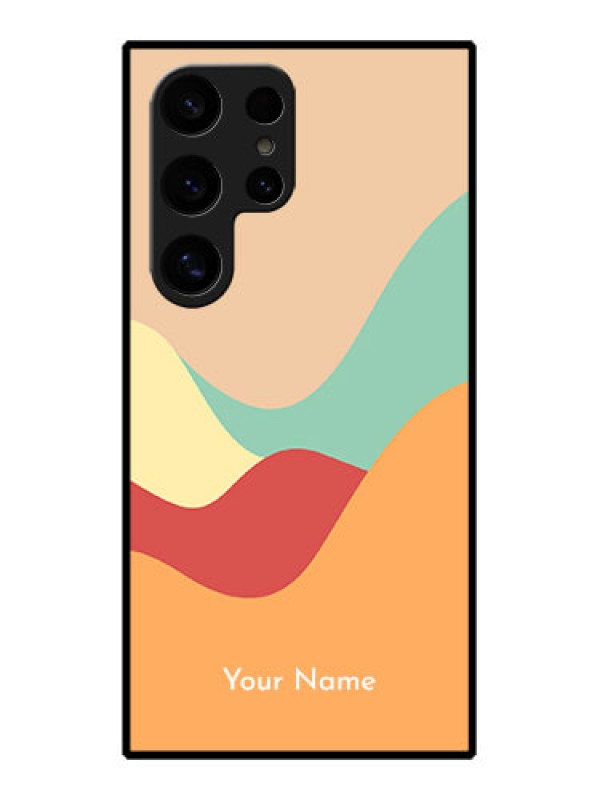 Custom Samsung Galaxy S24 Ultra 5G Custom Glass Phone Case - Ocean Waves Multi - Colour Design