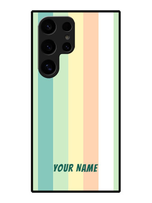 Custom Samsung Galaxy S24 Ultra 5G Custom Glass Phone Case - Multi - Colour Stripes Design