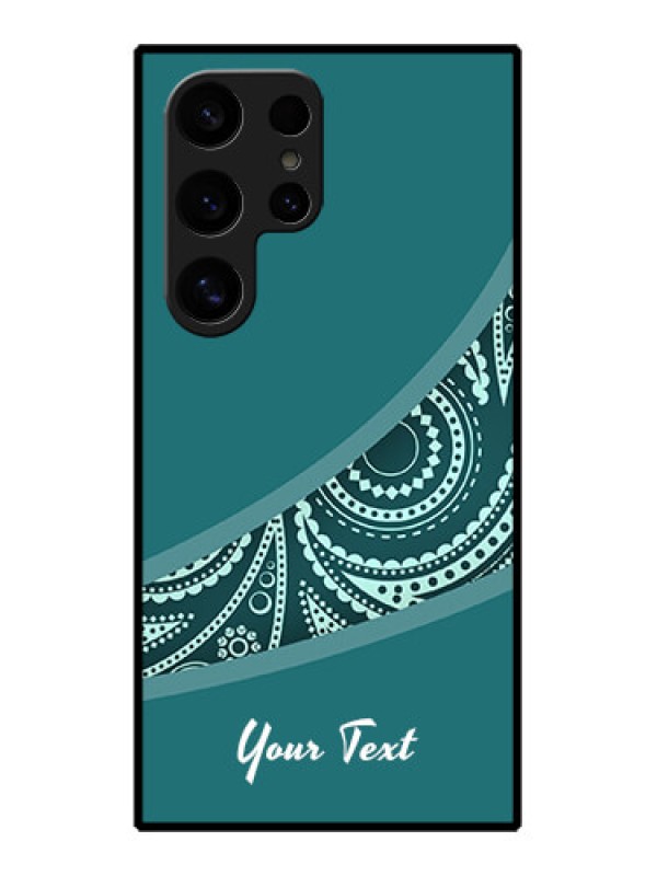 Custom Samsung Galaxy S24 Ultra 5G Custom Glass Phone Case - Semi Visible Floral Design