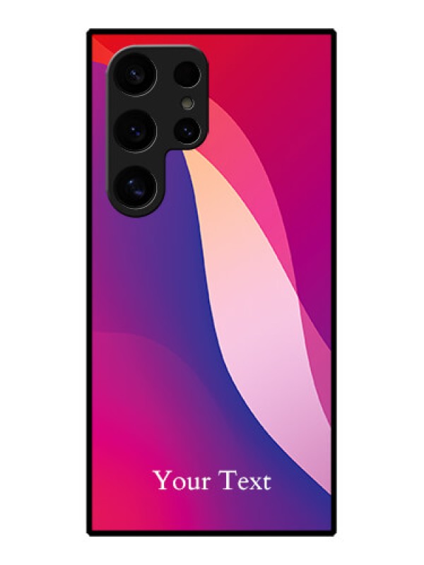 Custom Samsung Galaxy S24 Ultra 5G Custom Glass Phone Case - Digital Abstract Overlap Design