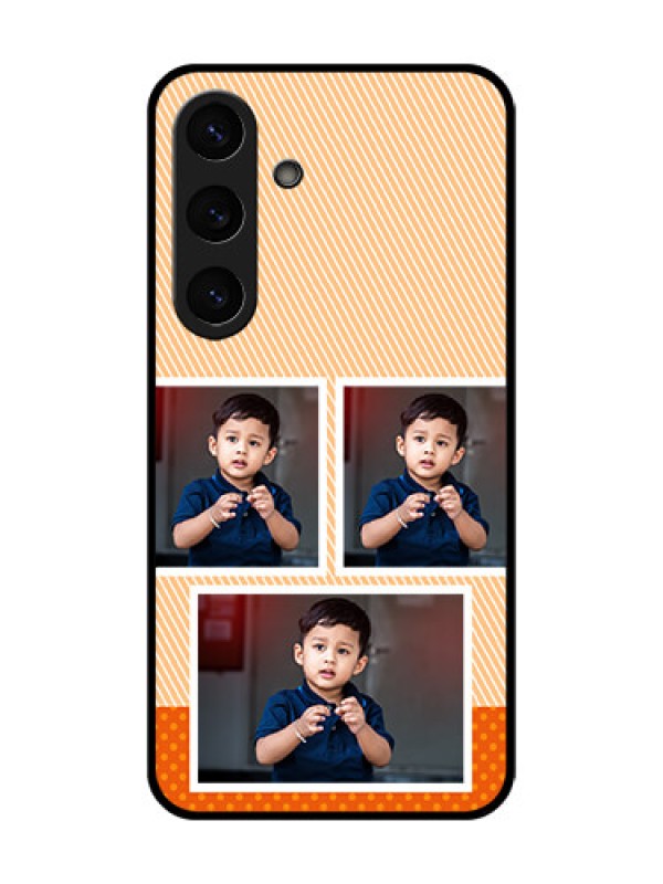Custom Galaxy S25 5G Custom Glass Phone CaseBulk Photos Upload Design