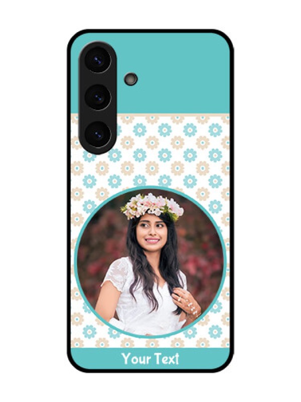 Custom Galaxy S25 5G Custom Glass Phone CaseBeautiful Flowers Design