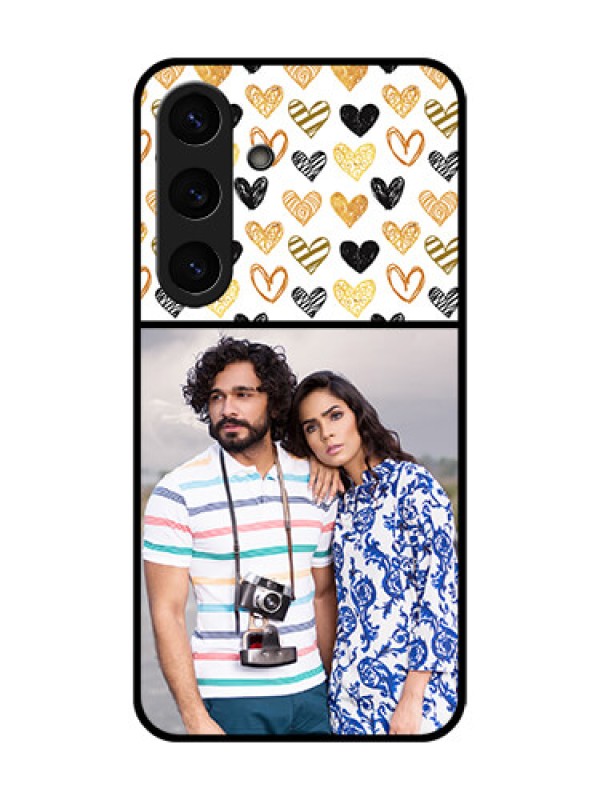 Custom Galaxy S25 5G Custom Glass Phone CaseLove Symbol Design