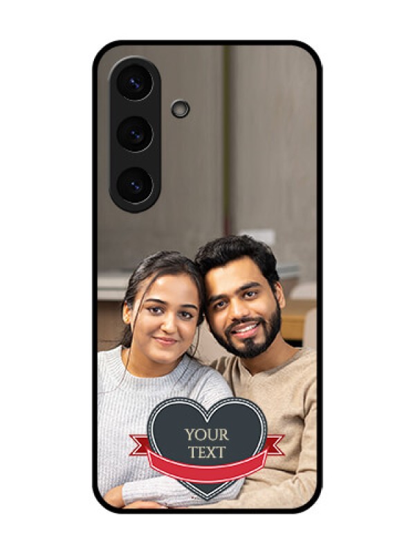 Custom Galaxy S25 5G Custom Glass Phone CaseJust Married Couple Design