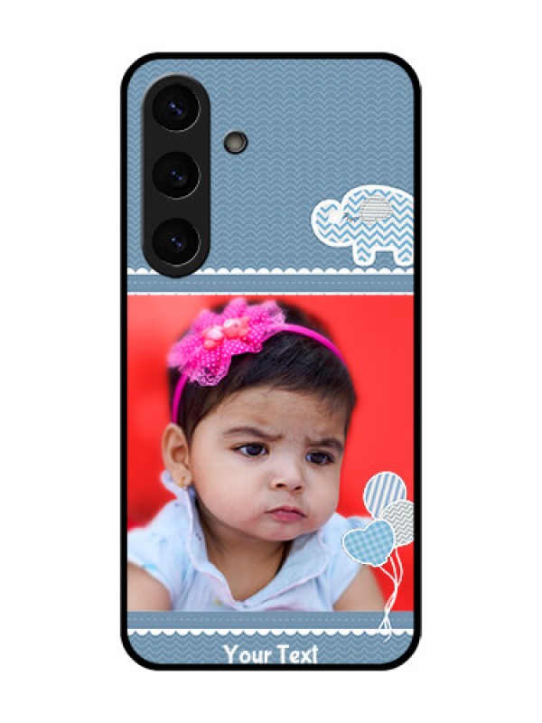 Custom Galaxy S25 5G Custom Glass Phone CaseWith Kids Pattern Design
