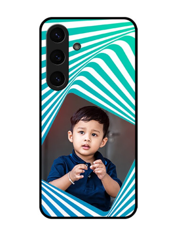 Custom Galaxy S25 5G Custom Glass Phone CaseAbstract Spiral Design