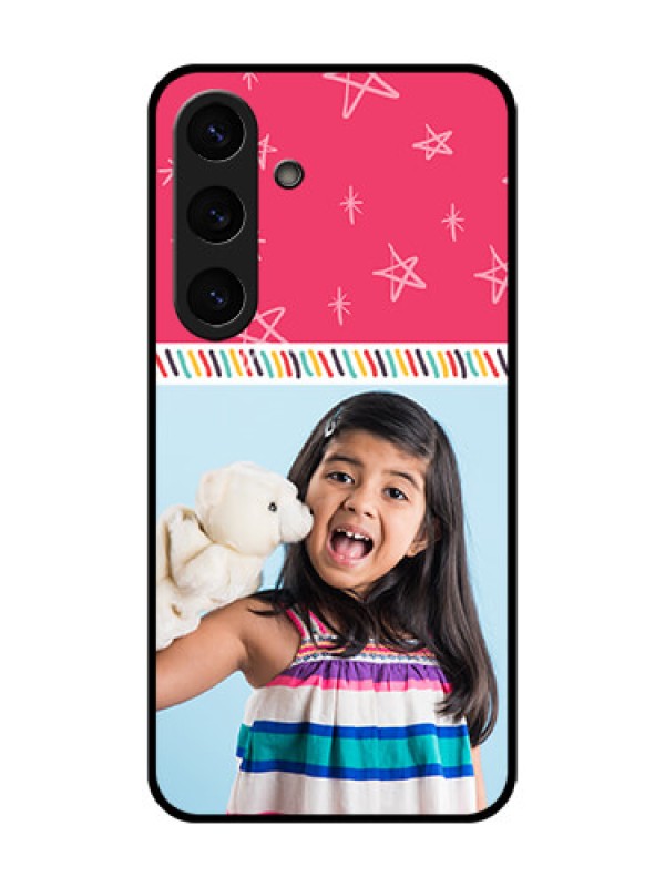 Custom Galaxy S25 5G Custom Glass Phone CaseLine Art Design