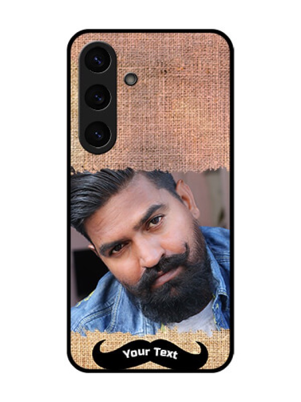 Custom Galaxy S25 5G Custom Glass Phone CaseWith Texture Design