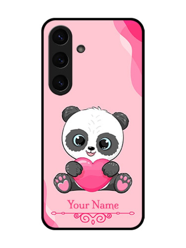 Custom Galaxy S25 5G Custom Glass Phone CaseCute Panda Design