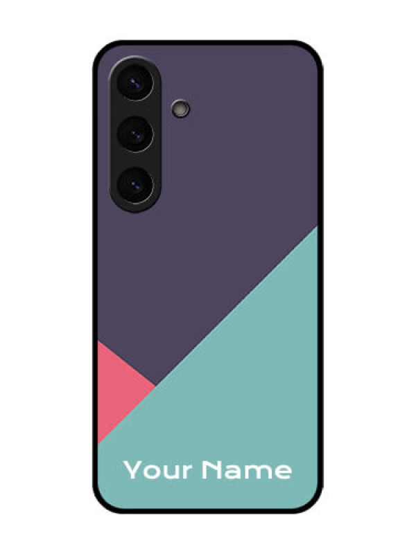 Custom Galaxy S25 5G Custom Glass Phone CaseTri Color Abstract Design