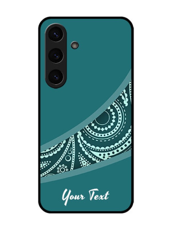 Custom Galaxy S25 5G Custom Glass Phone CaseSemi Visible Floral Design