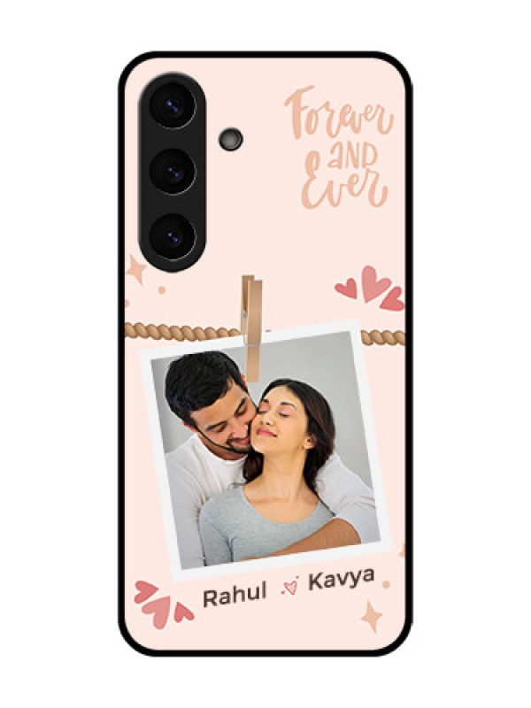 Custom Galaxy S25 5G Custom Glass Phone CaseForever And Ever Love Design