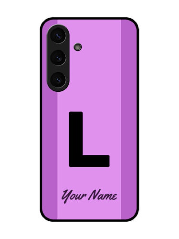 Custom Galaxy S25 5G Custom Glass Phone CaseTricolor Custom Text Design