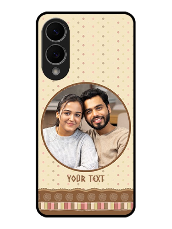 Custom Samsung Galaxy S25 Edge 5G Custom Glass Phone Case - Brown Dotted Mobile Case Design