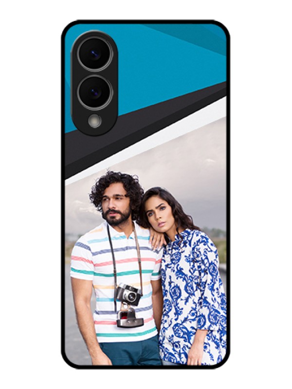 Custom Samsung Galaxy S25 Edge 5G Custom Glass Phone Case - Simple Pattern Photo Upload Design