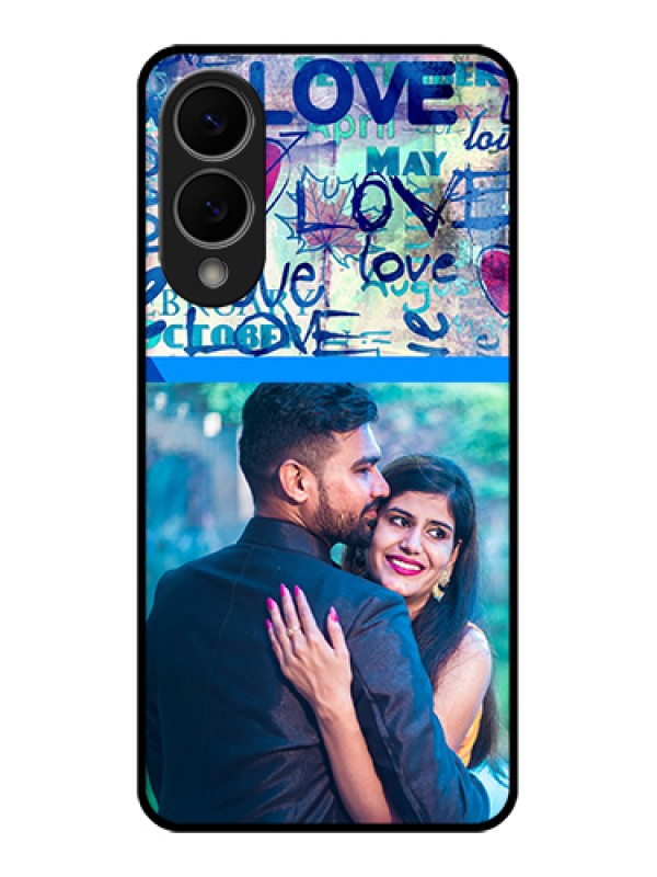 Custom Samsung Galaxy S25 Edge 5G Custom Glass Phone Case - Colorful Love Design