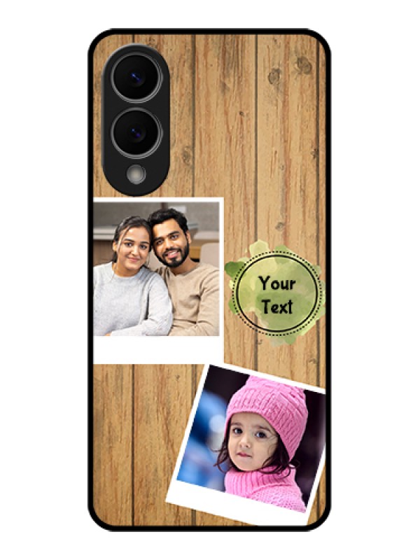 Custom Samsung Galaxy S25 Edge 5G Custom Glass Phone Case - Wooden Texture Design