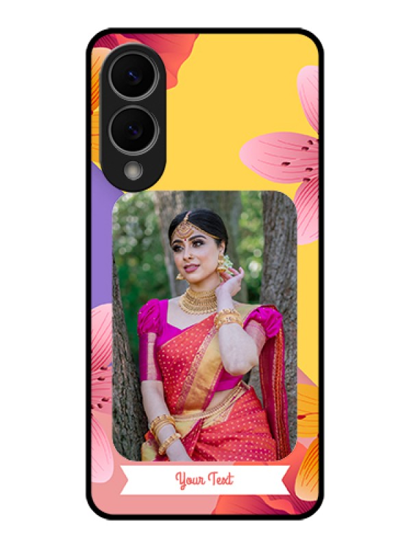 Custom Samsung Galaxy S25 Edge 5G Custom Glass Phone Case - 3 Image With Vintage Floral Design