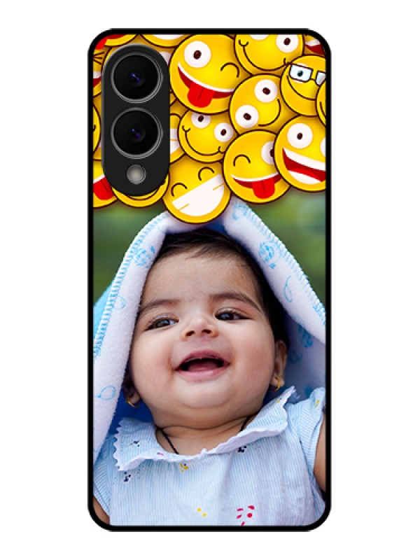 Custom Samsung Galaxy S25 Edge 5G Custom Glass Phone Case - With Smiley Emoji Design