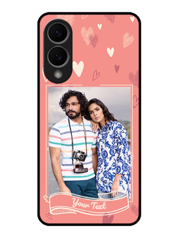 Custom Samsung Galaxy S25 Edge 5G Custom Glass Phone Case - Love Doodle Art Design