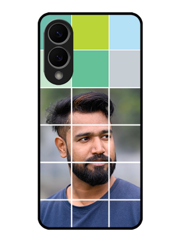 Custom Samsung Galaxy S25 Edge 5G Custom Glass Phone Case - With White Box Pattern
