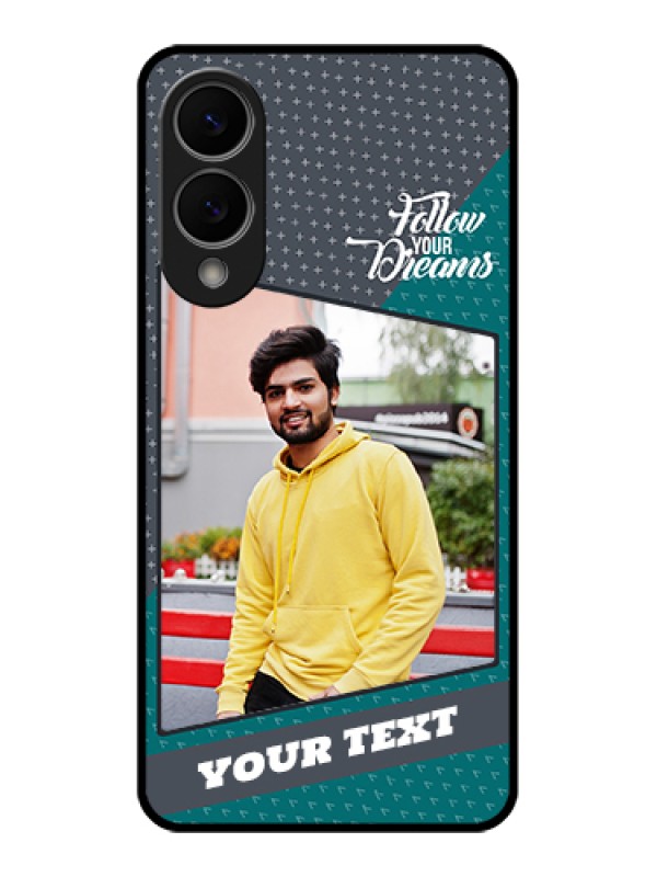 Custom Samsung Galaxy S25 Edge 5G Custom Glass Phone Case - Background Pattern Design With Quote