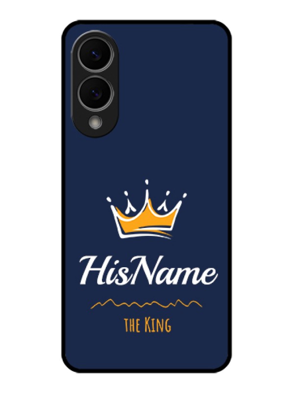 Custom Samsung Galaxy S25 Edge 5G Custom Glass Phone Case - King With Name Design